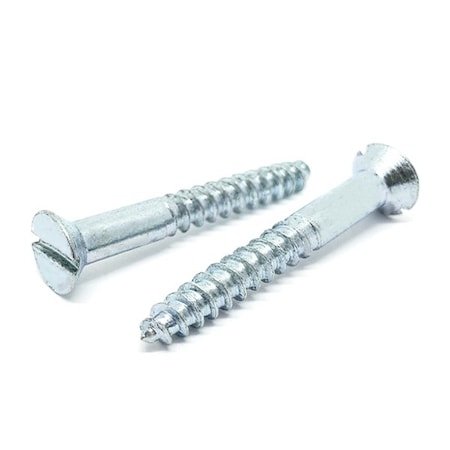 Boltsandnuts.Com #8, 3 in, Zinc Plated Steel Flat Head Slotted Drive, 375 PK 8D300SFHWS2Z-375